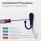 ZAYBOD 15-Pack Coat Hooks with 30 Screws | Heavy Duty Wall Mounted for Robe, Backpack & Keys | Entryway, Bathroom, Bedroom Hanging Hardware (Purple)