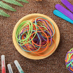 CYEAH 10PCS Colorful Rubber Band Ball, Assorted Color Rubber Bands Stretchable Rubber Band Balls, Stationery Holder Band Loops for Arts Crafts Document Office Supplies Organizing