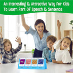 Sentence Flip Charts, 80 Double Sided Cards in Noun/Verb/Adjective/Preposition 40 New Sentence Building Freestanding Flip Chart Educational Learning Tool for School Supplies
