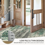 GENIMO Washable Rug-6x9 Area Rugs Lightweight Low Pile Carpet with Rubber Backing, Modern Pet Friendly Decorative Rug for Living Room, Bedroom, Playroom, Sage Green