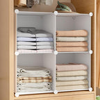 Stackable Closet Organizers and Storage 6 Cube Storage Organizer Closet Organizer for Bathroom Closet Storage for Wardrobe