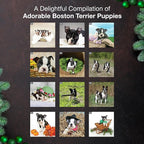MICASA PRESS Boston Terrier Puppies 2026 Wall Calendar 12 Month | 12" x 24" Open | Thick & Sturdy Paper | Holiday Gift | Cute Puppy Dog Calendar 2026