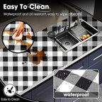 ALIUNI Drawer and Shelf Liner, Non-Slip Kitchen Cabinet Liners Non-Adhesive Thick Strong Grip Waterproof Washable Mats Protect Dresser Shelves Cupboard Bathroom Cabinets, Buffalo Plaid, 12 in X 30 FT