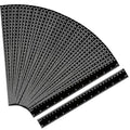 50 Pack Black Plastic Ruler, 12 Inch Standard/Metric Rulers Straight Ruler Measuring Tool for Student School Office (Black)