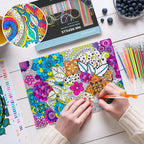 200 Colors Gel Pen Refills, Glitter Neon Gel Ink Pens Refills,Replace Cartridges for Gel Pens Set,9 Color Type for Adult Coloring Books Drawing Doodling Crafts Scrapbooking Journaling,No Repeats