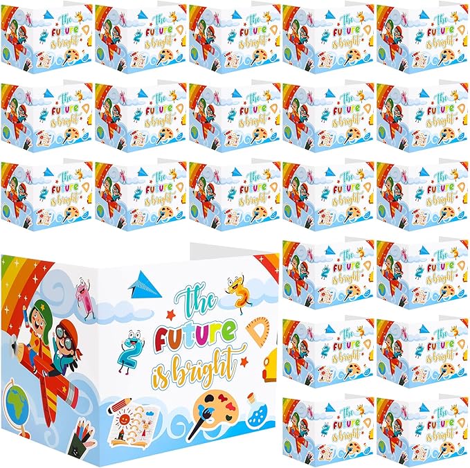 24 Pcs Privacy Boards for Student Desks Bright Colored Classroom Desk Divider Trifold Table Desk Privacy Panel Folders Screen Partition for School Teacher Student Study Test Home(Sky)