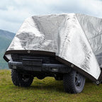 Mindsoft 70% Aluminet Shade Cloth Reflective Tarp 10 x 6.5 ft Aluminum Cloth Porch Privacy Screen with Grommets Durable Mesh Canopy for Car Garden Patio Pergola Sun Shade Cover(1 Set)