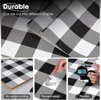 ALIUNI Drawer and Shelf Liner, Non-Slip Kitchen Cabinet Liners Non-Adhesive Thick Strong Grip Waterproof Washable Mats Protect Dresser Shelves Cupboard Bathroom Cabinets, Buffalo Plaid, 12 in X 20 FT