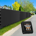 Xpose Safety Privacy Fence Screen 6’ x 50’ – Heavy Duty Black Mesh with 90% Visibility Block, UV Protection – Includes Cable Ties – for Garden, Yard, Nursery, Kennel, Dog Run, Greenhouse