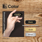 Caramel Sweet Life Personalized Name Plates, Black Engraved Plaque with Gold Text, Trophy Plates Engraved, Custom Name Plate with Adhesive Backing or Screws, 3" W x 1" H