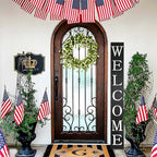 Tall Outdoor Welcome Sign for Front Door, 6ft Black ,Rustic Tall Welcome Sign for Front porch decor, Farmhouse Welcome Porch Sign Wood Vertical Decor, Fall porch decor for The Home