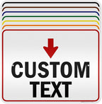 Custom Arrow,Custom Directional Sign, Down Arrow,18x24 Inches, 3M EGP Reflective, Rust Free .080 Aluminum, Fade Resistant, Made in USA by My Sign Center