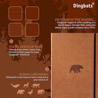 Dingbats* - Wildlife Dotted Extra Large A4 Notebook - PU Leather Hardcover Journal for Work, Writing - Pocket, Elastic Closure, Pen Holder, Bookmark