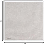 U Brands Farmhouse Linen Bulletin Board, 14" x 14", White Metal Frame, Industrial Grade Pinning Surface (Pack of 4)