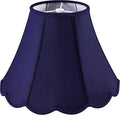 GOSO Set of 1 Leaf Scalloped Lamp Shade Blue, 6×13×9.8 Inch Spider Lamp Shade for Table Lamp,Floor Lamps Replacement Braids with Petal Edges,Easy Assembly Art Decor Bell Shades for Bedroom