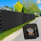 Xpose Safety Privacy Fence Screen 6’ x 50’ (2 Pack) – Heavy Duty Black Mesh with 90% Visibility Block, UV Protection – Includes Cable Ties – for Garden, Yard, Nursery, Kennel, Dog Run, Greenhouse
