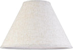 GO&SO Large Lamp Shades Set of 2 Oatmeal Beige Linen Lamp Shade, 6.5" Top x 16.3" Bottom x 10.5" Height, Replacement Lamp Shades for Table Lamps,Spider Empire Lamp Cover Handcrafted, Assembly Required