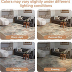 GENIMO Washable Area Rugs for Living Room, 6x9 Modern Non Slip Rugs, Low Pile Lightweight Soft Print Rug for Bedroom, Dining Room, Home Office, Multi
