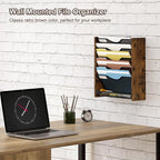 PAG-Mass Wall File Organizer,6 Tier Mesh Mail Organizer Wall Mounted,Hanging File Holder,Magazine Rack for Documents,Magazine,Literature,File,Mails,Envelopes