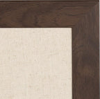 DesignOvation Beatrice Framed Linen Fabric Pinboard, 18x27, Walnut Brown