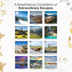 RED EMBER Amazing Escapes 2026 Mini Wall Calendar 12 Month | 7" x 14" Open | Thick & Sturdy Paper | Holiday Gift | Travel Calendar 2026