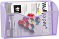 EasyPAG Single Pocket Wall File Organizer, Mesh Hanging File Folder Organizer for Letter/A4 Size Folders, Wall Mounted Vertical Mail Holder for Paperwork, Office, Home, School, Purple