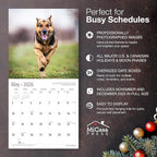 MICASA PRESS German Shepherds 2026 Wall Calendar 12 Month | 12" x 24" Open | Thick & Sturdy Paper | Holiday Gift | Cute Puppy Dog Calendar 2026
