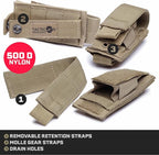 Tacticon P1 P2 P3 BattlePouch | Universal Pistol Mag Pouch | Combat Veteran Owned Company | Molle Single Double Triple Pistol Magazine Holster for Ammo | Tactical Bag Accessories Holder