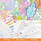 HANKU 0.38mm Fine Point Pen,16 Pack Colored Fineliner Bible Pens No Bleed Through,Extra Fine Tip Marker Pens for Bullet Journaling,Planner,Coloring,Bible Study Back to School Office Supplies