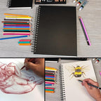 U.S. Art Supply 8.5" x 11" Premium Hardbound Sketch Book, 2 Pack, 80 Sheets Each, 70 lb (110gsm) - Hardcover Spiral Bound Artist Field, Small Sketch Pad, Acid-Free Drawing Pad - Adults, Students