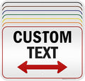 Custom Arrow,Custom Directional Sign, Two Way Arrow,12x18 Inches, 3M EGP Reflective, Rust Free .063 Aluminum, Fade Resistant, Made in USA by My Sign Center
