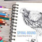 U.S. Art Supply 5.5" x 8.5" Premium Hardbound Sketch Book, 2 Pack, 80 Sheets Each, 70 lb (110gsm) - Hardcover Spiral Bound Artist Field, Small Sketch Pad, Acid-Free Drawing Pad - Adults, Students