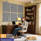 Reverbeon 6 PCS Acoustic Panels, 23.6x23.6 Inch Sound Absorbing Panels, Decorative Acoustic Wall Panels for Recording and Home Studio, Office with Double-Sided Adhesive Tape
