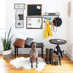 Loddie Doddie Magnetic Dry Erase Board - 18 x 24 in, Rustic Frame - Easy-Clean Surface & Whiteboard for Wall - Magnet Board - Vertical & Horizontal Mounting Hanging Whiteboard