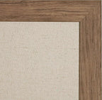 DesignOvation Beatrice Framed Linen Fabric Pinboard, 27x33, Rustic Brown, Decorative Farmhouse Wall Organizer