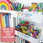 Desk Name Tags for Classroom -25 Student Name Plates for Classroom Kindergarten, Preschool, 1st, 2nd & 3rd Grade, 9x3 Teacher Nameplates for Student Desks & Cubbies, Retro Nametags