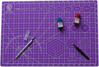KC GLOBAL A3 (19"x13") Professional Grade Self-Healing Cutting Mat (Purple) - Odor-Free, Double-Sided, Eco-Friendly, Non-Slip, Premium Desk mat for DIY, Crafting, Model Building,and Art Projects