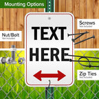 Custom Arrow,Custom Directional Sign, Two Way Arrow,12x18 Inches, 3M EGP Reflective, Rust Free .063 Aluminum, Fade Resistant, Made in USA by My Sign Center