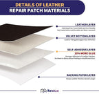 Leather Repair Patch Tape Kit, Self Adhesive Leather Repair for Furniture, Couch, Sofa, Car Seats,Office Chair,Vinyl Repair Kit.30inx16in