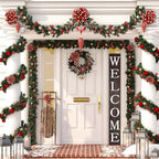 Tall Outdoor Welcome Sign for Front Door, 6ft Brown Welcome Sign,Rustic Tall Welcome Sign for Front Porch Decor, Farmhouse Welcome Porch Sign Wood Vertical Decor, Fall Porch Decor for The Home