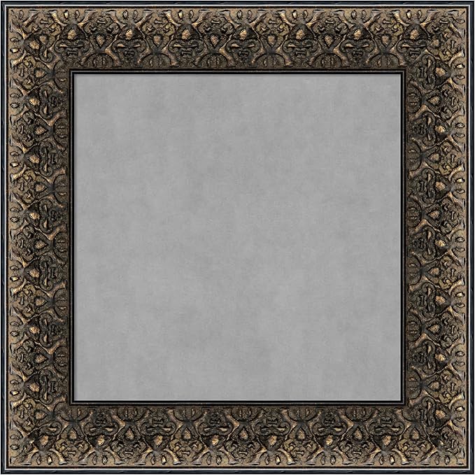 Amanti Art Black Framed Magnetic Board 17x17 X-Small Vision Board for use with Magnets, 100% Metal Sheet to Display Items as Office Decor or for Home Organization in mudroom, Kitchen or Kids Room