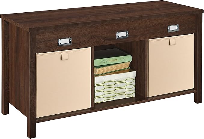 ClosetMaid 16051 Premium 3-Cube Bench, Dark Chestnut