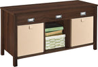 ClosetMaid 16051 Premium 3-Cube Bench, Dark Chestnut