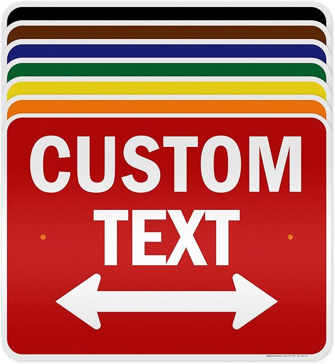 Custom Arrow,Custom Directional Sign, Two way Arrow,18x24 Inches, 3M EGP Reflective, Rust Free .080 Aluminum, Fade Resistant, Made in USA by My Sign Center
