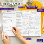 Clever Fox Planner PRO Light – Weekly & Monthly Life Planner to Increase Productivity, Time Management and Hit Your Goals, 8.5x11″ (Purple)
