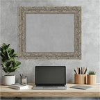 Amanti Art Silver Framed Magnetic Board 21x25 Small Vision Board for use with Magnets, 100% Metal Sheet to Display Items as Office Decor or for Home Organization in mudroom, Kitchen or Kids Room