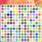 Caliart Alcohol Based Markers, 180 Colors Art Marker Set Fine & Chisel Dual Tip, Permanent Colored Pens for Adults Coloring Book Artists Illustration Sketch Drawing