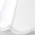 GOSO Bell Lamp Shades Set of 2 Medium Off White, Scalloped Lamp Shade for Table Lamp,Floor Lamps Replacement Braids with Petal Edges, 6×13×9.8 Inch Spider Easy Assembly Modern Art Decor for Bedroom