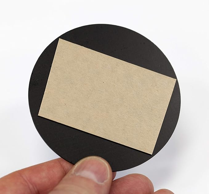 Round 3” Paper Recycling Sign | White Acrylic Sign - Laser Engraved Black Text & Paper Symbol | Signs for Recycling & Document Bin | Office & Home Waste Management