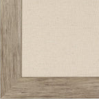 DesignOvation Beatrice Framed Linen Fabric Pinboard, 13x23, Rustic Brown
